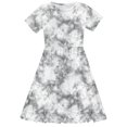 thumbnail image 7 of Odeerbi Toddler Girls Gradient Tie-Dye Skater Dress Summer Cute Flared Swing Dress Kids Short Sleeve Stretchy A Line Dress Toddler Girls Clothes, 7 of 7