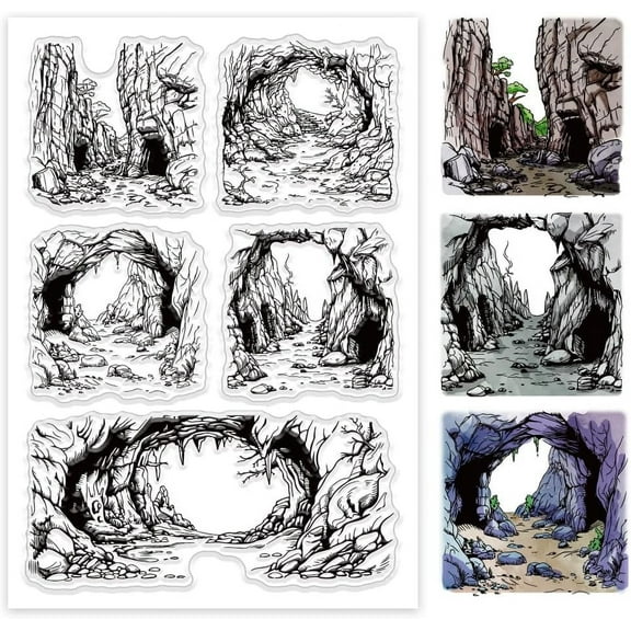 1 Sheet Custom Summer Theme PVC Plastic Clear Stamps for DIY Scrapbooking oto Album Decorative Cards Making Cave 160x110mm