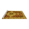 thumbnail image 2 of Ahgly Company Machine Washable Indoor Square Persian Yellow Traditional Area Rugs, 3' Square, 2 of 4