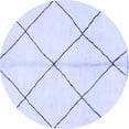 thumbnail image 1 of Ahgly Company Indoor Round Solid Blue Modern Area Rugs, 3' Round, 1 of 4