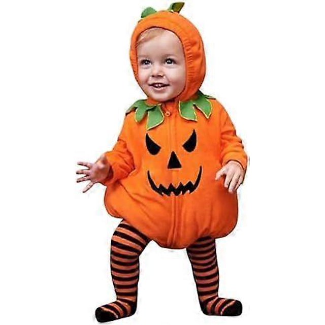 Halloween Pumpkin Costumes Christmas Pyjamas for Kids, Girls & Boys Toddler Baby Cotton Pajamas Romper Jumpsuit for 0-24 Months