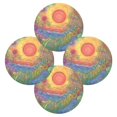 thumbnail image 2 of 15.4inch Round Placemats, DIY Printing Design, Suitable for Kitchen, Table Party Decoration A Red Sun, 2 of 7