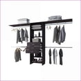 thumbnail image 6 of Closet Organizer System, Modular with Hanging Rods Shelves Drawers, 73.6"H x 118.1"W x 15.7"D | Wengue | Particle Board, 6 of 8