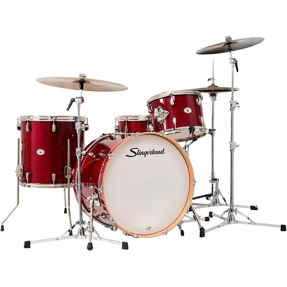 Slingerland Studio King 4-Piece Shell Pack with 22" Bass Drum and Snare Drum Royal Crimson Lacquer