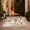 thumbnail image 5 of Christmas Door Mat, Nonâ Velvet Welcome Rug, Santa Reindeer Printed Floor Mat for Entryway Indoor Holiday Home Decor, 5 of 5