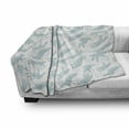 thumbnail image 3 of Bear Soft Flannel Fleece Throw Blanket, Swimming Polar Bears North Pole Arctic Mammals Winter Frozen Sea Hand Drawn, Cozy Plush for Indoor and Outdoor Use, 60" x 80", Almond Green White, by Ambesonne, 3 of 6