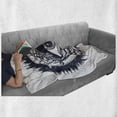 thumbnail image 6 of Compass Soft Flannel Fleece Throw Blanket, All Seeing Eye Compass with Directions Occultism Art Illustration, Cozy Plush for Indoor and Outdoor Use, 60" x 80", Dark Blue and White, by Ambesonne, 6 of 6