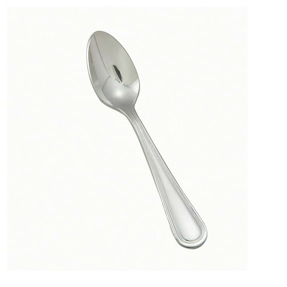 Winco Stainless Steel Demitasse Continental Spoon with Mirror Finish, 4.125", Silver | 12/Case