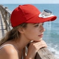thumbnail image 5 of Kbndieu Hat with Fans Solar Power Breathable Solar-Powered Fast-Dry Charging Fan Hat for Summer Adult Men's and Women's Sun Protection Outdoor Casual Baseball Cap Summer Essentials, 5 of 6