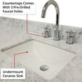 thumbnail image 5 of 30" W X 22" D White Vanity With Marble Countertop, Faucet, Mirror 30 In. Bath In White, Top, Included, 5 of 6