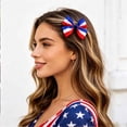 thumbnail image 4 of Independence Day Bow Hair Clip Accessory Holiday Party Red White Blue Star Striped Flag Hair Accessory Side Clip, 4 of 6