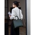 thumbnail image 5 of Genuine Cowhide Leather Women Tote Bag,Crocodile Embossed Crossbody Shoulder Purse, Purse for Work, 5 of 8