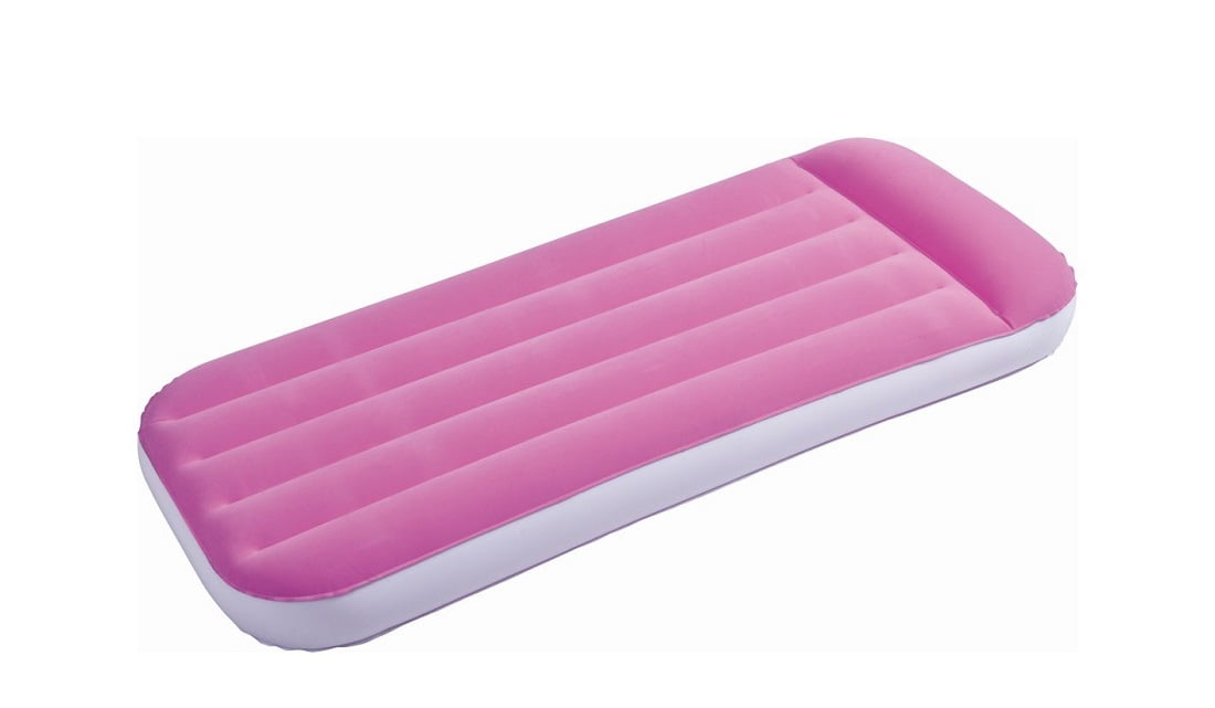 62" Pink and White Indoor/Outdoor Children's Air Mattress with Pillow Walmart Canada