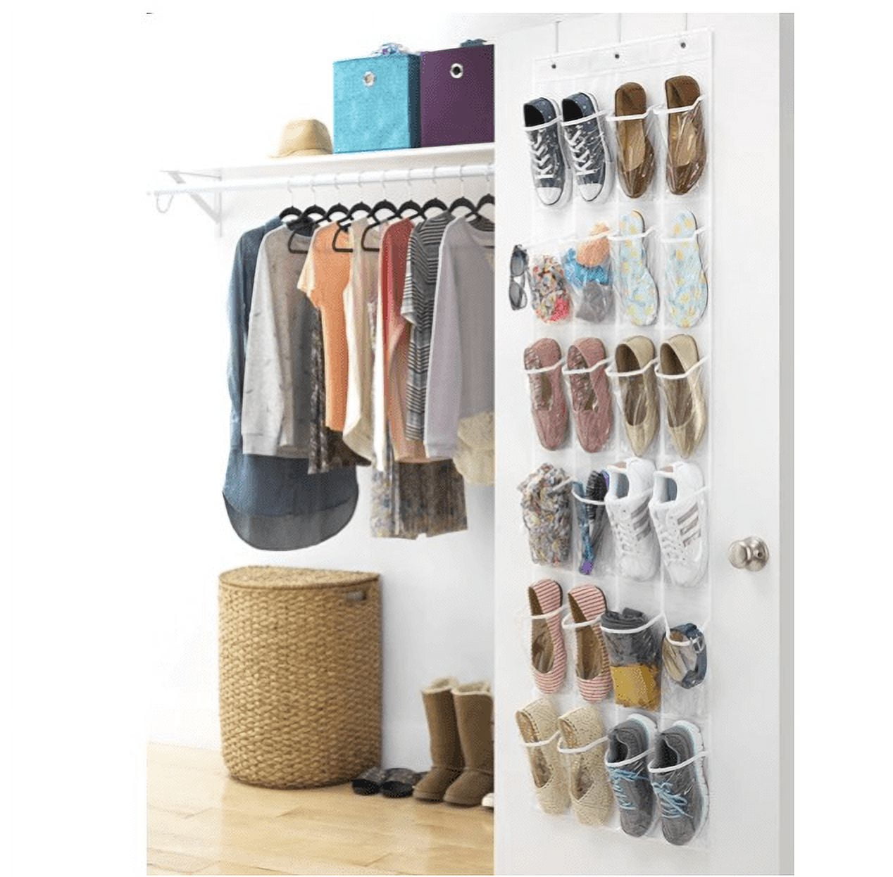Over-the-Door Shoe Organizer Clear - Room Essentials™