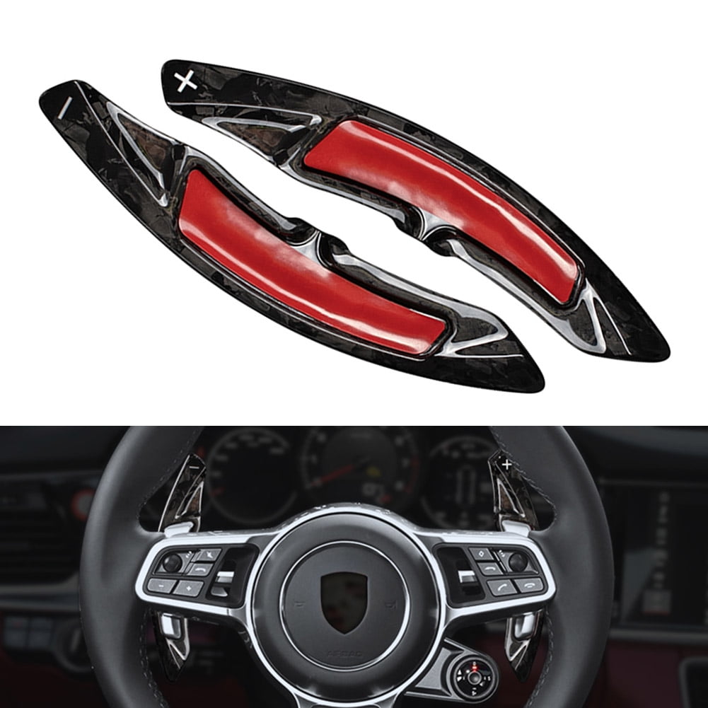 ZS 1Pair Car Forged Carbon Fiber Steering Wheel Paddle Shifter ...