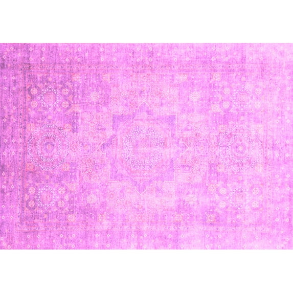Ahgly Company Indoor Rectangle Abstract Pink Modern Area Rugs, 7' x 9'
