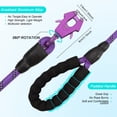 thumbnail image 4 of 2/4/5/6FT Dog Leash, Heavy Duty Rope Leashes, Reflective Nylon Pet Lead with Aluminum Quick Release/Locking Tactical Frog Clip for Small Medium and Large Dogs, 1/2 inch, 4 of 5