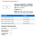 thumbnail image 2 of Valve Cover Gasket Set - Compatible with 2003 - 2009 Chrysler PT Cruiser 2004 2005 2006 2007 2008, 2 of 2