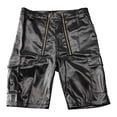 thumbnail image 1 of Pantalones cortos retro de cuero PU para hombre: material de alta calidad, diseño moderno, perfectos para fiestas/playas, fáciles de combinar con camisetas, tallas S-XXXXXL, 1 of 4