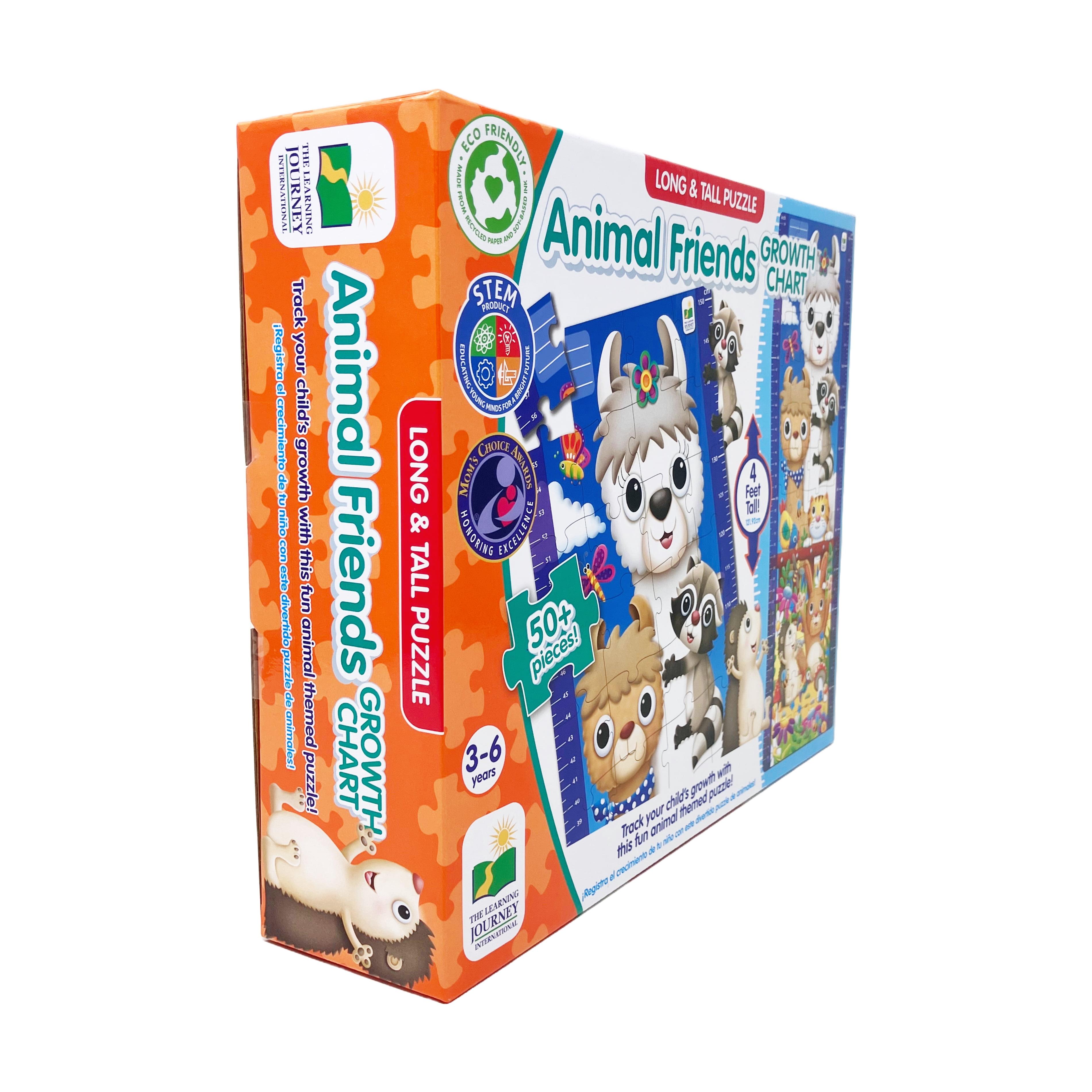 The Learning Journey Long & Tall Puzzles - Animal Friends Growth Chart: 50+ Pcs