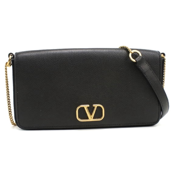 Pre-Owned Valentino Women's Black Crossbody Shoulder Bag with Chain (2W2P0Y63SNP)