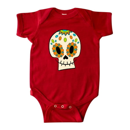 

Inktastic Smiling Sugar Skull for Day of the Dead Gift Baby Boy or Baby Girl Bodysuit