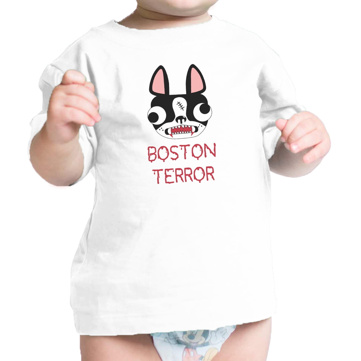 Boston Terror Terrier Baby Black Bodysuit