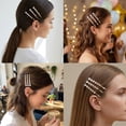 thumbnail image 7 of MIALLO Sweet Glam Golden Bobby Pins 3 PCS, Sparkly Heart Cubic Zirconia Headpiece, Delicate Everyday Hair Accessories for Women and Girls, 7 of 7
