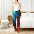 thumbnail image 6 of Lsque Red And Blue Fire Print Women's Pajama Pants, Lounge Pant - Comfortable Home Wear,Elastic Waistband, Stylish Design-X-Large, 6 of 9