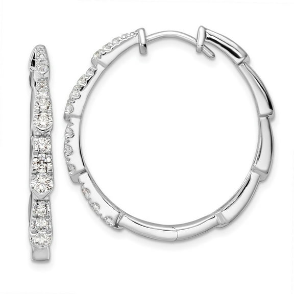 Auriga Fine Jewelry 14K White Gold Lab Grown Diamond VS/SI DEF Hoop Earrings for Women