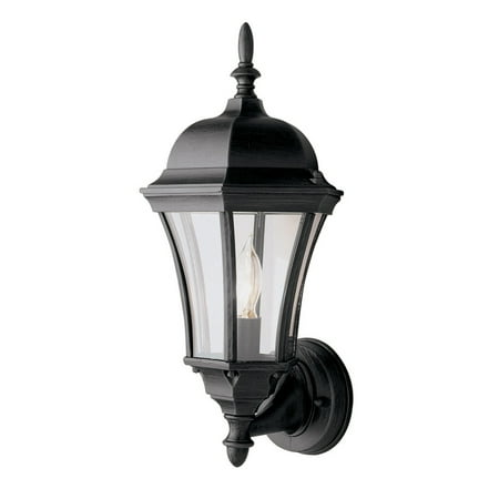 1 Light 8 Cast - Wall Sconces 1 Light Fixture With Black Finish Cast Aluminum Medium 8
