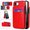 Red, variant on Premium PU Leather Wallet Case For iPhone 16e, Multi-Functional Back Flip Stand Cover with ID Card Holder Window Viewing, Slim Fit Shockproof Rugged Protective Skin, Red