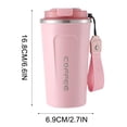 thumbnail image 6 of AuroraX Travel Coffee Mug Insulated Warmer 18 Oz Stainless Steel Coffee Mug Funny Cute Novelty Dishwasher and Microwave Safe Cup Birthday Gifts for Women Men Office Coworkers(Pink), 6 of 6
