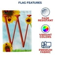 thumbnail image 5 of America Forever Summer Sunflower Ladybugs Monogram Garden Flag Letter W 12.5 x 18 inches Yellow Floral Spring Double Sided Vertical Outdoor Yard Lawn Decorative Yellow Hello Sunshine Garden Flag, 5 of 5