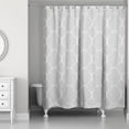 thumbnail image 2 of Creative Products Worn Light Gray Quatrefoil 71x74 Shower Curtain, 2 of 2