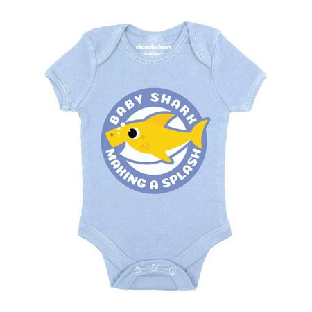 

Baby Shark Making a Splash Outfit for Baby Boys Girls- Newborn 6m 12m 18m 24m Baby Shark One Piece Bodysuit