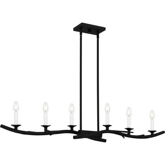 6 Light Linear Chandelier in Traditional Style-8 inches Tall and 44.5 inches Wide Bailey Street Home 71-Bel-5173350