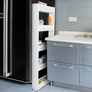Slim Slide Out 5 Tier Storage Tower with Wheels by Lavish Home
