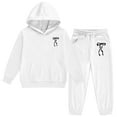 thumbnail image 4 of Toddler Sweatsuit 2PC Long Sleeve Bow Sweatshirt Pullover and Sweatpants Warm Fall Winter Clothes Girls Clothing Size 3-4 Years, 4 of 6