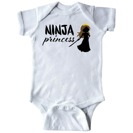 

Inktastic Ninja Princess-brown haired silhouette Gift Baby Girl Bodysuit