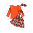 thumbnail image 1 of Seyurigaoka Girl’s Long Sleeve Tops and Pumpkin Suspender Skirt with Headband, 1 of 7