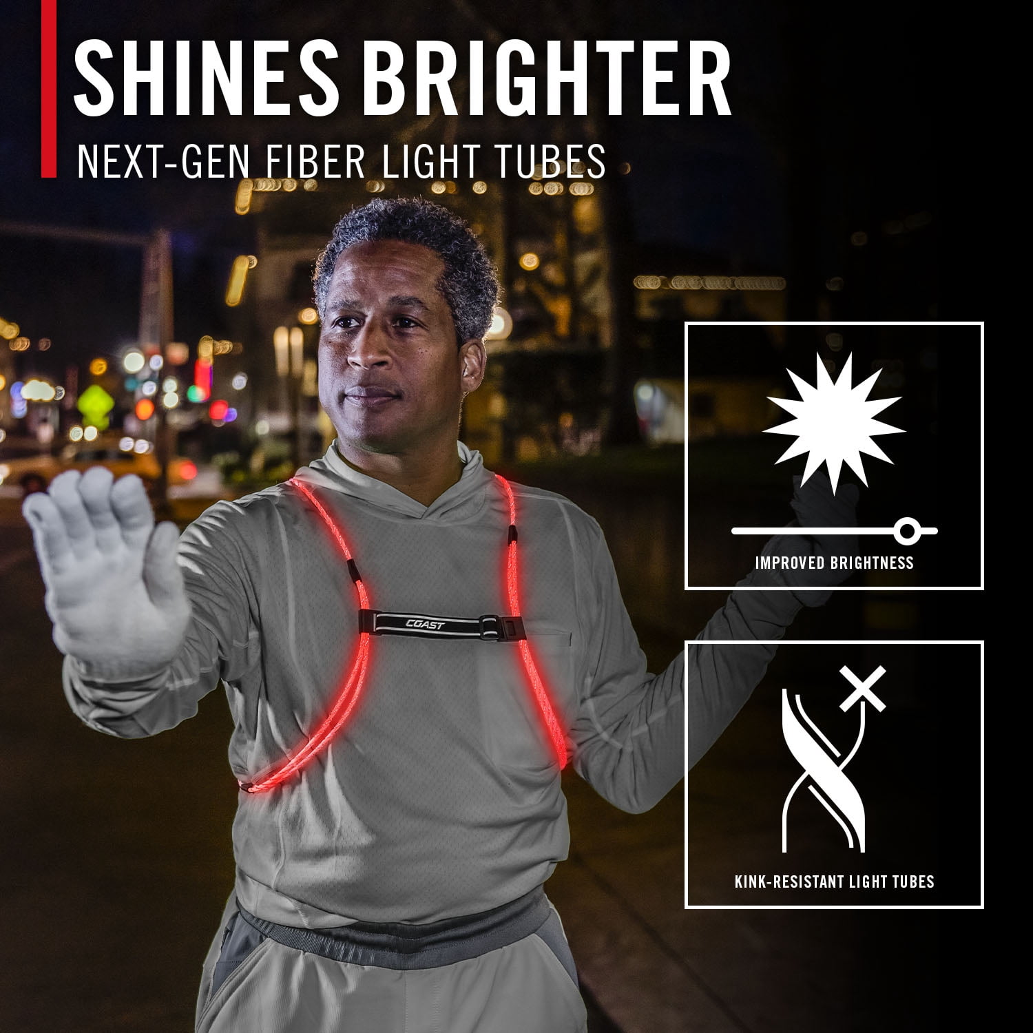 COAST LH150 Version 2.0 Rechargeable LED Hi-Vis Lighted Vest