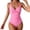 Pink, variant on HXWCHs Chlorine Resistant Swimwears One Women's Deep V Neck Swimsuit for Elegant Beachwear and Confidence L Pink