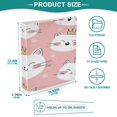 thumbnail image 5 of 3 Ring Binder 1.5 inch Round Rings with Interior Pockets Binders Organizer Office School 1Pack Super Happy Kittens, 5 of 10