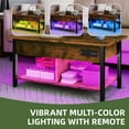 thumbnail image 5 of Uforic 3-in-1 Lift-Top Coffee Table with Storage, LED Lights & Power Hub for Living Room/Home Office, Brown, 5 of 9