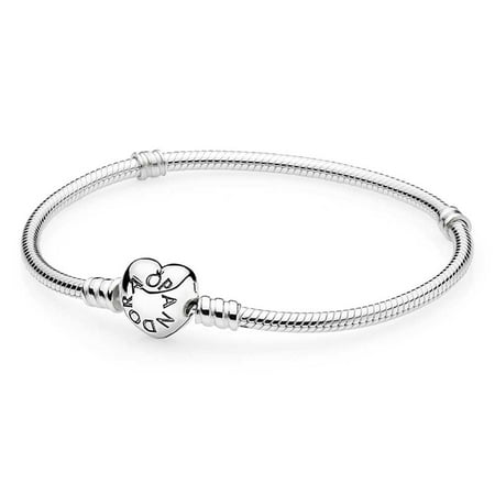 Bridal Clasp Bracelet - Pandora Moments Silver Bracelet with Heart Clasp 16CM - 590719-16
