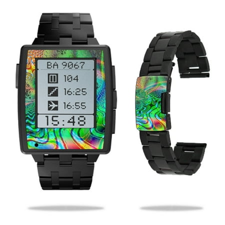Mightyskins Protective Vinyl Skin Decal Cover for Pebble Steel Smart Watch wrap sticker skins