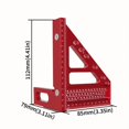 Printable Precision Protractor 3D Multi-Angle Metric/Inch Measuring Ruler, 45/90 Degree Aluminum Alloy ...