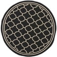 thumbnail image 1 of Safavieh Courtyard Black Indoor Outdoor Rug - Round 4', 1 of 5