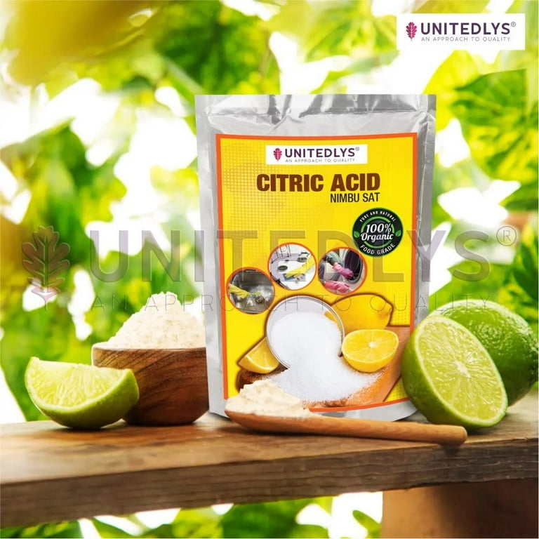 Unitedlys® 100% Pure Citric Acid Powder For Cleaning - Food Grade, Nimbu  Sat - Multiple Uses For Home And Kitchen - Natural Preservative And  Flavoring